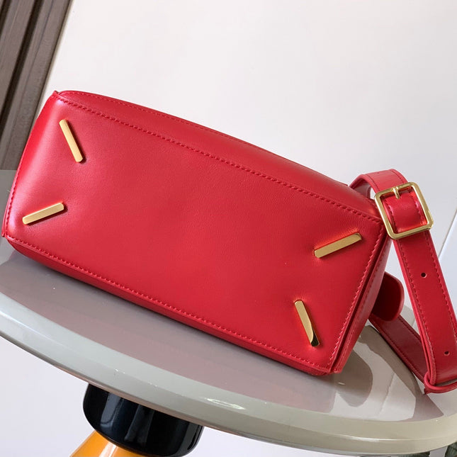 PUZZLE HANDBAG 24 IN RED CALFSKIN