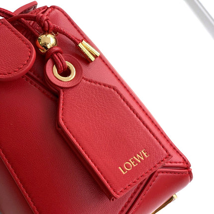 PUZZLE HANDBAG 24 IN RED CALFSKIN