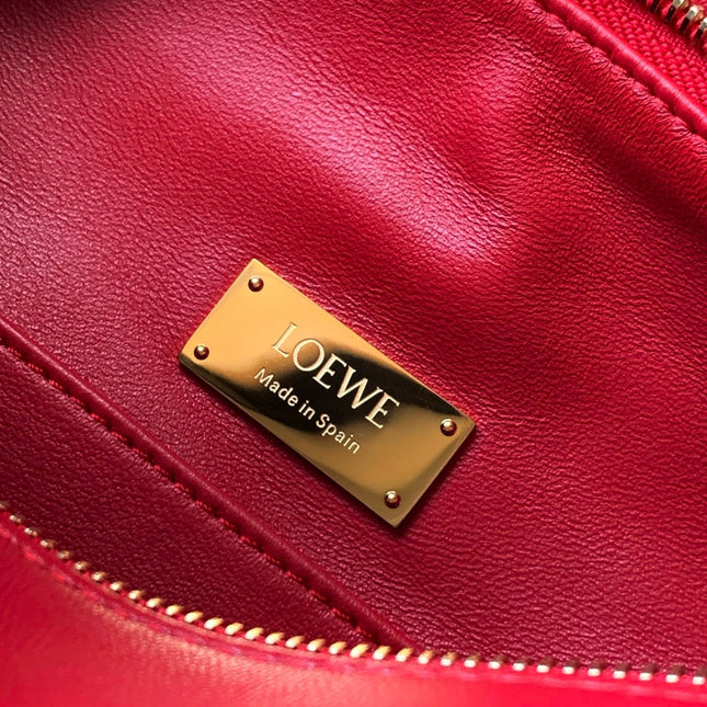 PUZZLE HANDBAG 24 IN RED CALFSKIN