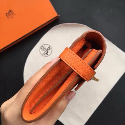 HM KELLY WALLET 20.5 ORANGE CALFSKIN