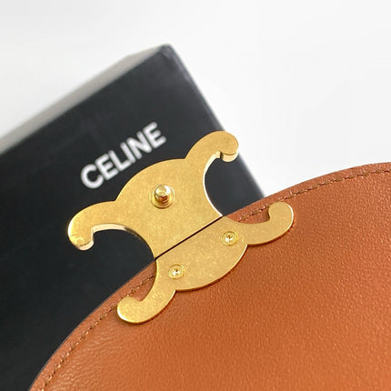 MINI BESACE CLEA 15 IN BROWN TEXTILE AND CALFSKIN