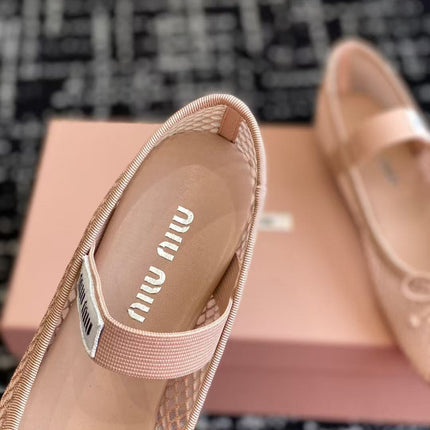 MM BALLET FLAT IN LIGHT PINK MESH