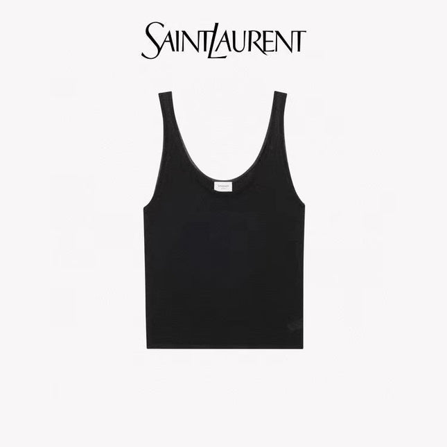 SL Tank Top In Lurex Knit Black