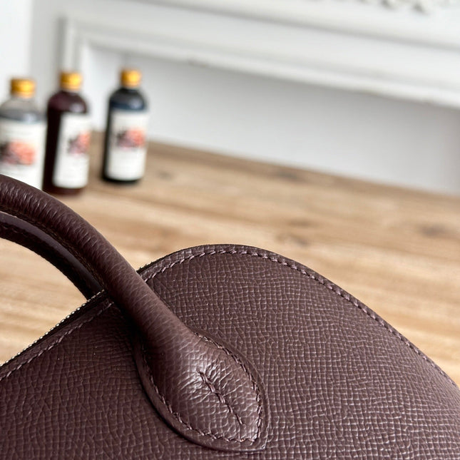 MINI BODIE ON WHEELS 20 IN DARK BROWN EPSOM LEATHER