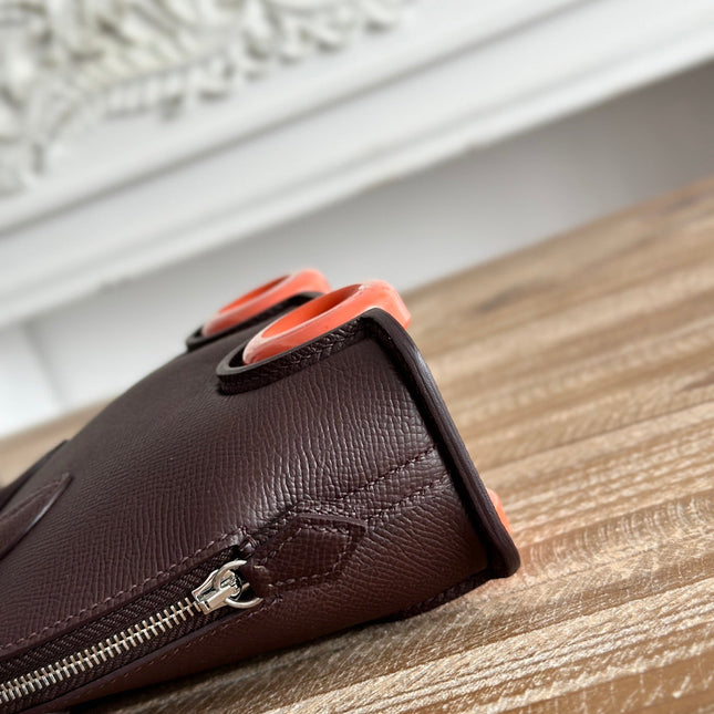 MINI BODIE ON WHEELS 20 IN DARK BROWN EPSOM LEATHER