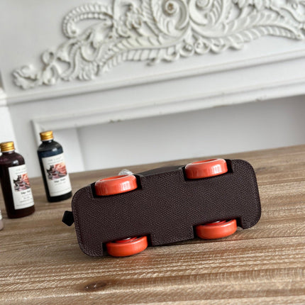 MINI BODIE ON WHEELS 20 IN DARK BROWN EPSOM LEATHER