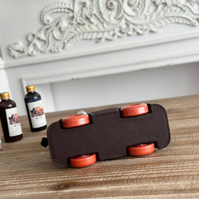 MINI BODIE ON WHEELS 20 IN DARK BROWN EPSOM LEATHER