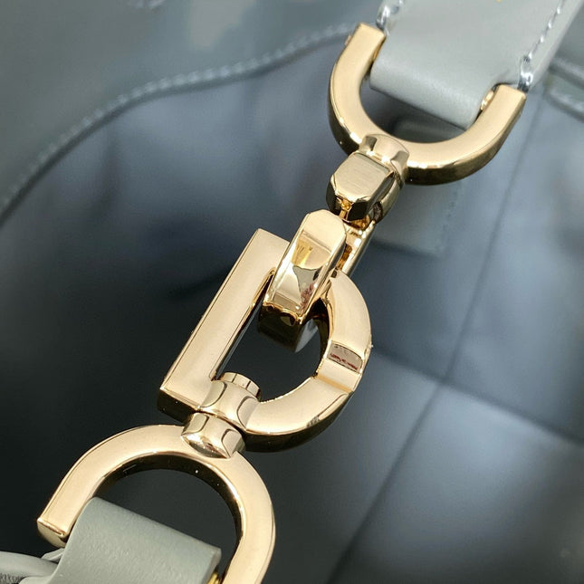 MINI TOUJOURS BUCKET BAG 18 IN GREY CANNAGE CALFSKIN