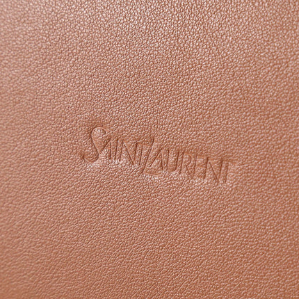 YSL Y BUCKET BAG 30 IN BROWN CALFSKIN