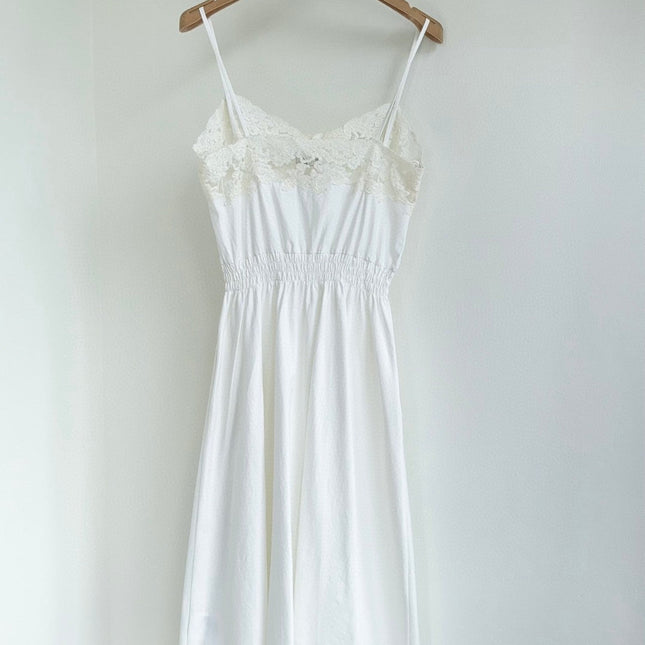 MIUMIU 25S STRAPPY DRESS IN WHITE 918243