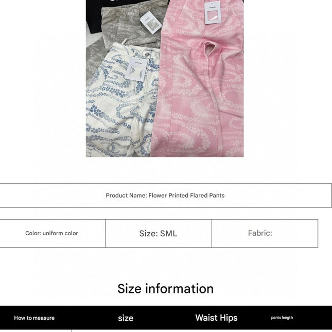 CC WIDE LEG PANTS IN PINK FLORAL SILK