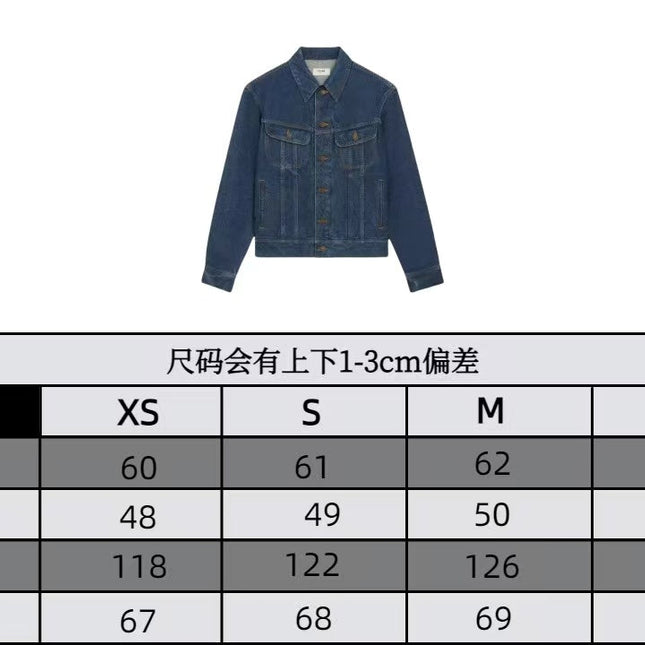 CLASSIC TRUCKER JACKET INDIGO DENIM CONTRAST STITCHING SILVER BUTTONS          Ask ChatGPT