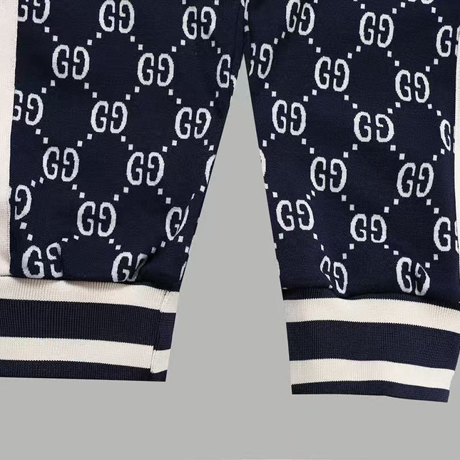 GUCCI KNITTED PANTS IN NAVY BLUE