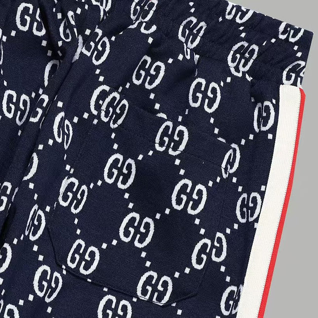 GUCCI KNITTED PANTS IN NAVY BLUE