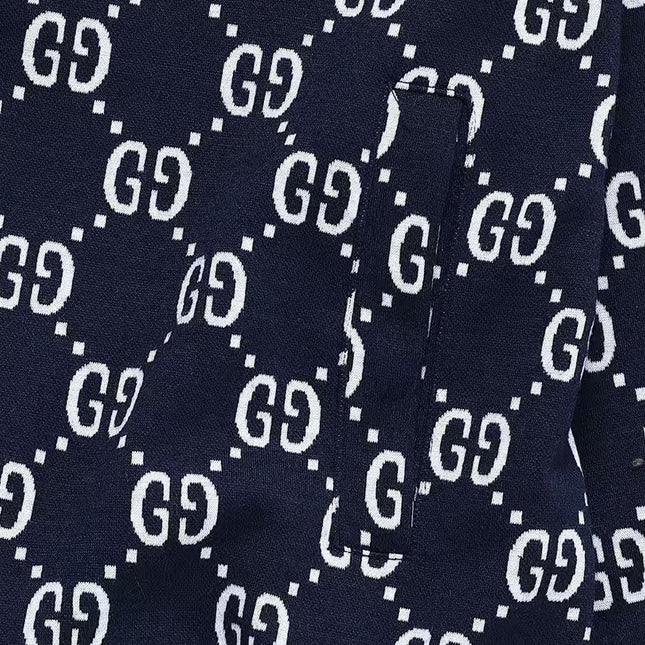 GUCCI KNITTED PANTS IN NAVY BLUE