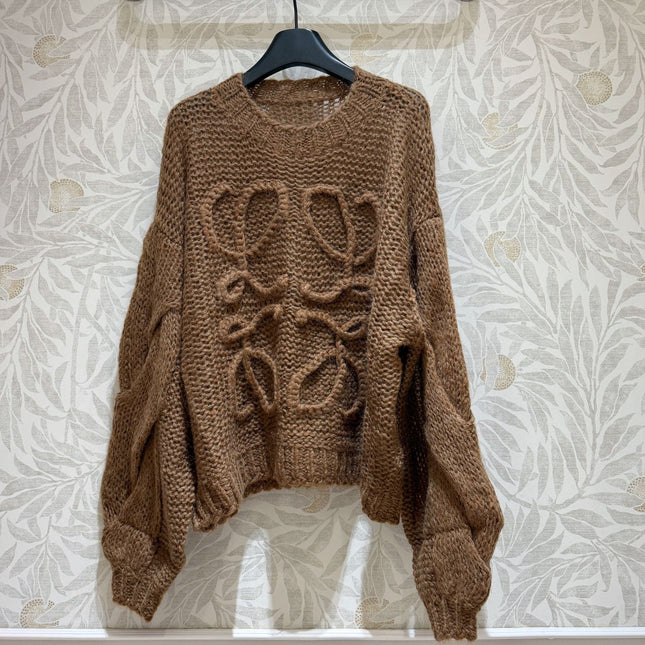 LOEWE SWEATER IN BROWN KNITTING