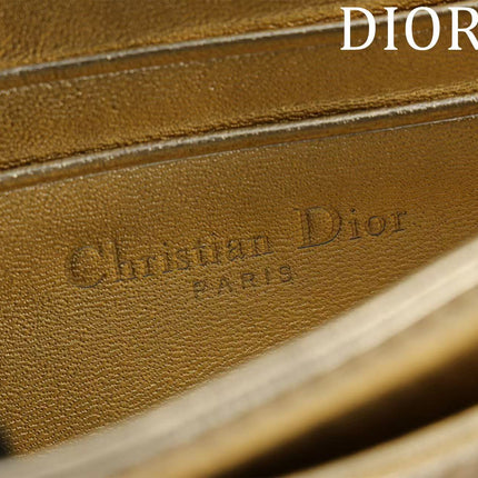 CD BAG 21 IN GOLD CALFSKIN WITH GOLD HARDWARE