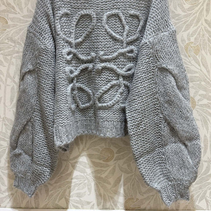 LOEWE SWEATER IN GREY KNITTING