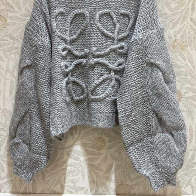 LOEWE SWEATER IN GREY KNITTING