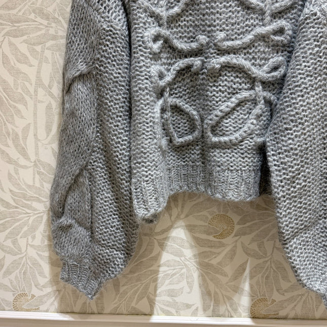 LOEWE SWEATER IN GREY KNITTING
