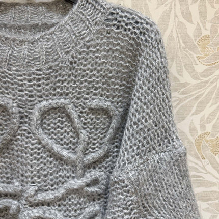 LOEWE SWEATER IN GREY KNITTING