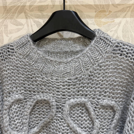 LOEWE SWEATER IN GREY KNITTING