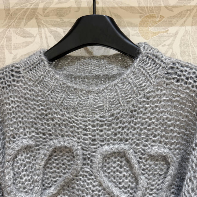 LOEWE SWEATER IN GREY KNITTING