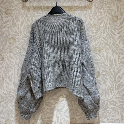 LOEWE SWEATER IN GREY KNITTING