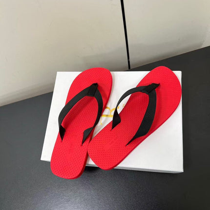 THE ROW THICK-SOLED FLIP FLOPS IN RED RUBBER