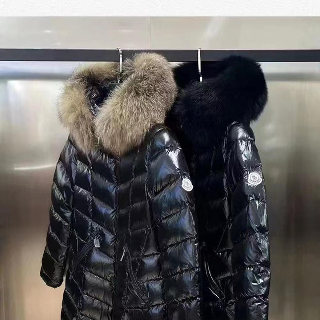 MONCLER LONG PUFFER JACKET IN BLACK