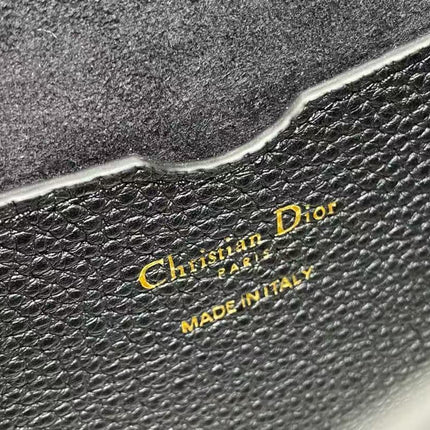 CD BOBBY EAST-WEST 27 BAG IN BLACK CALFSKIN GOLD HARDWARE