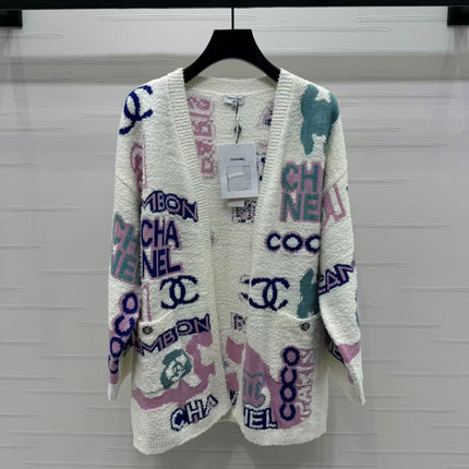 CC LONG CARDIGAN IN COLORFUL WOOL