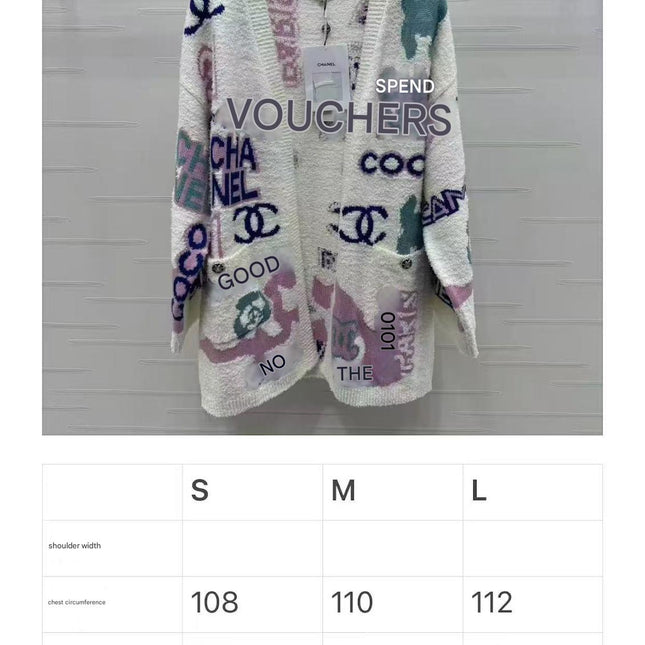 CC LONG CARDIGAN IN COLORFUL WOOL