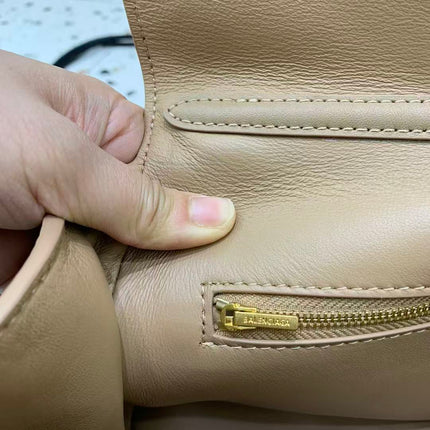 RODEO SMALL BAG 29 IN CAMEL BROWN CALFSKIN GOLD HARDWARE TP3