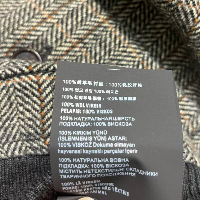 MIUMIU JACKET IN GREY PLAID WOOL