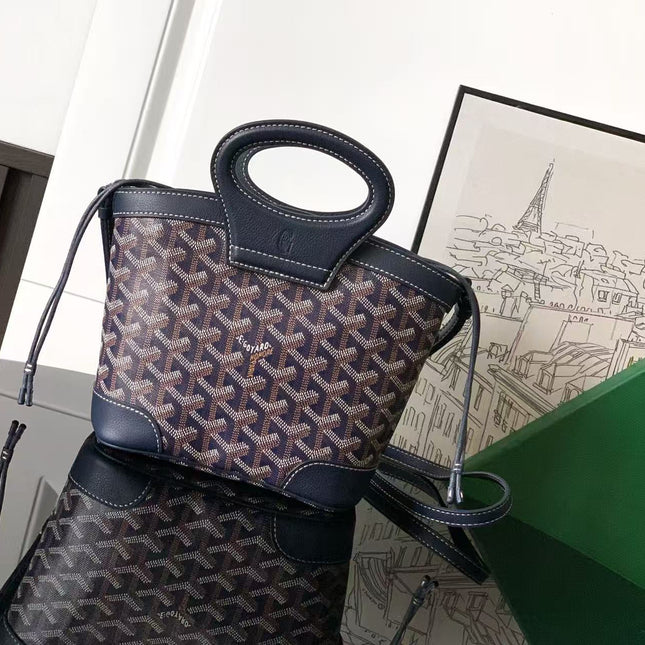 BELUGA MINI BAG 23 IN BLUE GOYARDINE CANVAS