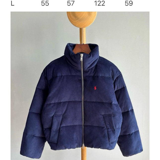 RALPH LAUREN CORDUROY DOWN JACKET IN TAN BROWN