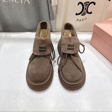 MM ANKLE BOOTS IN COFEE BROWN SUEDE