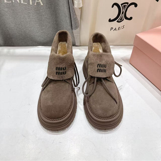 MM ANKLE BOOTS IN COFEE BROWN SUEDE