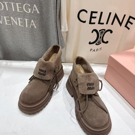 MM ANKLE BOOTS IN COFEE BROWN SUEDE