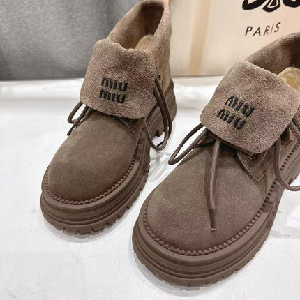 MM ANKLE BOOTS IN COFEE BROWN SUEDE