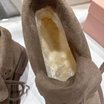 MM ANKLE BOOTS IN COFEE BROWN SUEDE