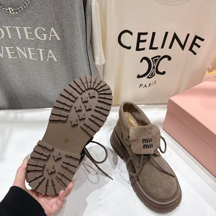 MM ANKLE BOOTS IN COFEE BROWN SUEDE