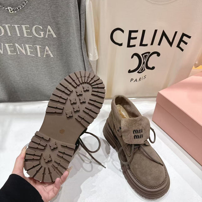 MM ANKLE BOOTS IN COFEE BROWN SUEDE