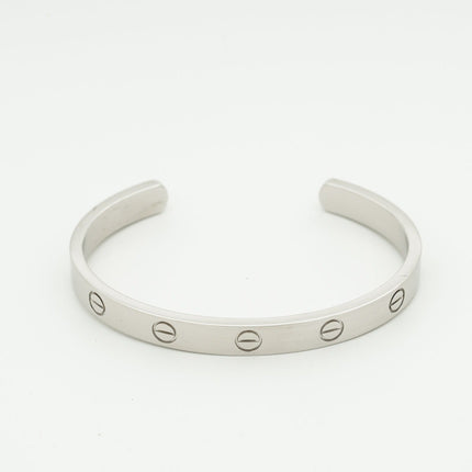 LOVE BRACELET 6.1MM OPEN CUFF SILVER