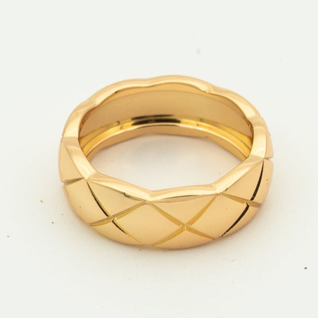 CRUSH RING 6.8MM PINK GOLD