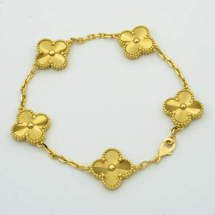 CLOVER GOLD BRACELET 5 MOTIF