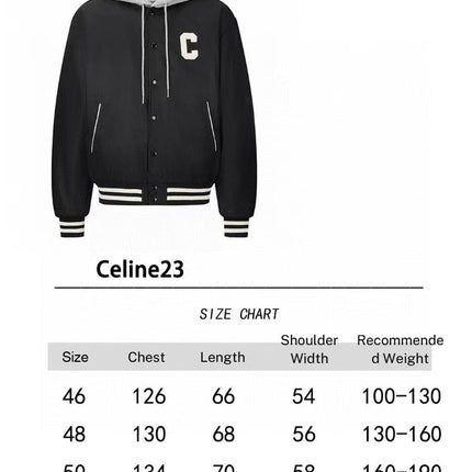 Celine Jackets C Logo Black White Mix Grey Cotton