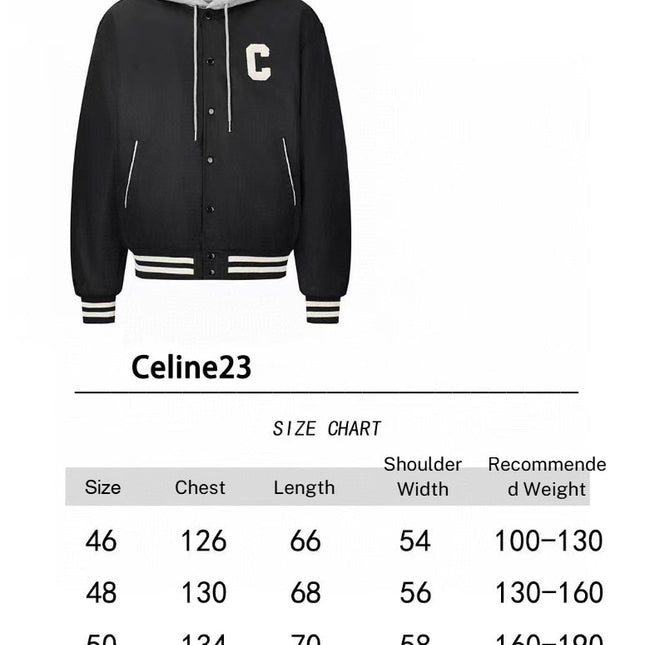 Celine Jackets C Logo Black White Mix Grey Cotton