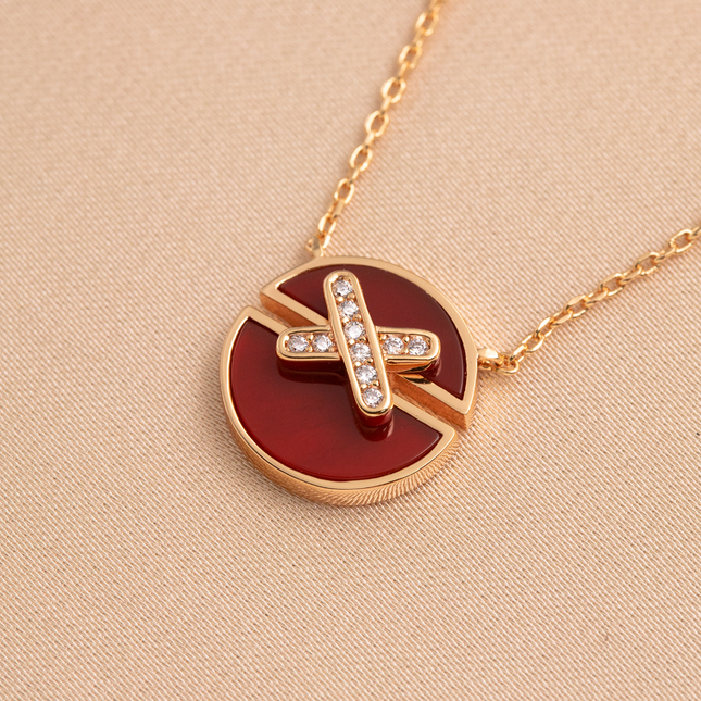 JEUX DE PINK GOLD DIAMOND NECKLACE